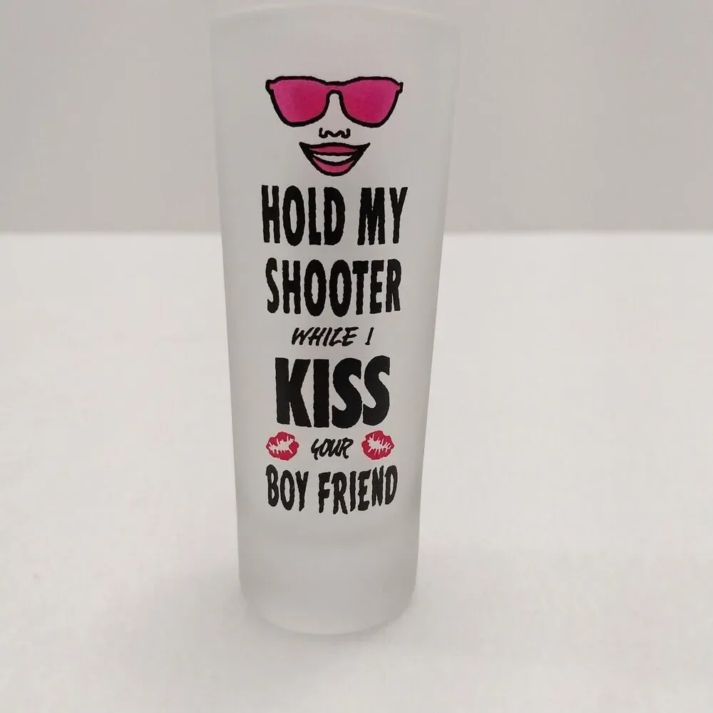 Tall Frosted Florida Shooter Shot Glass Pink 